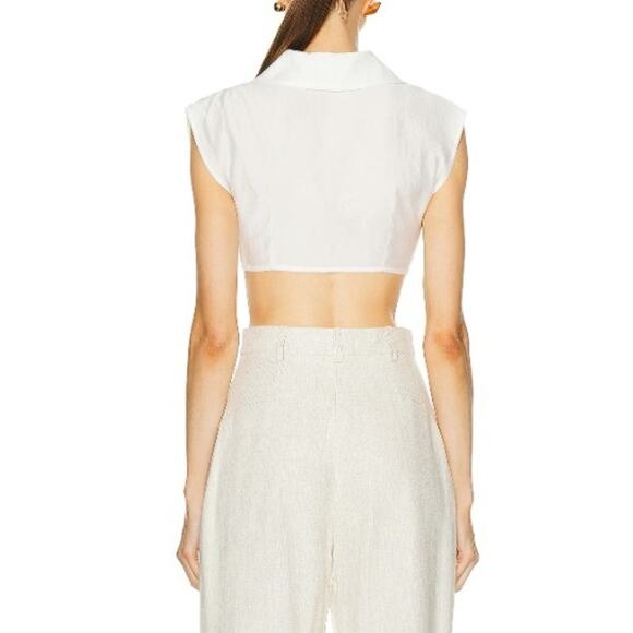 Cult Gaia Women's Off White Janette Top Size M - Picture 2 of 10